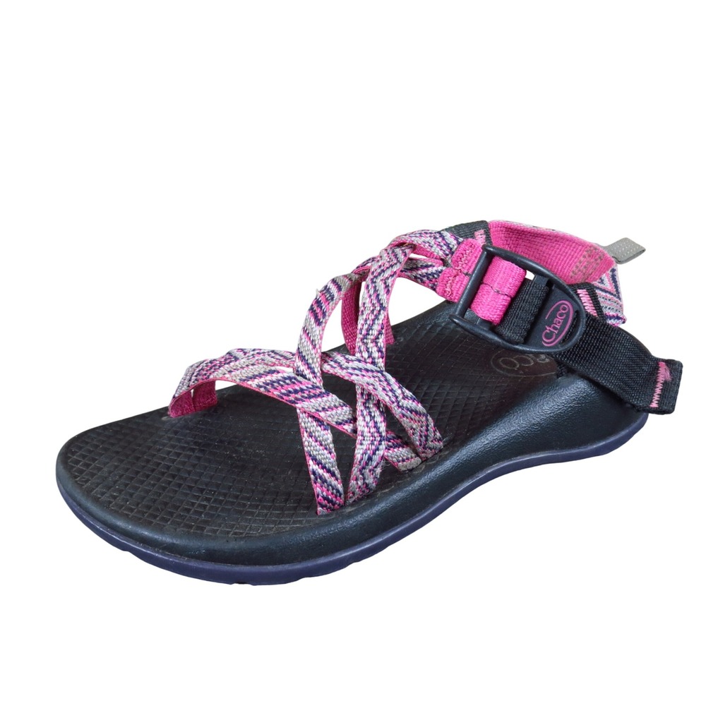 Chaco ZX1 Ecotread Kids Sandal Size 1 Hiking Water Shoes Pink Purple Webbing